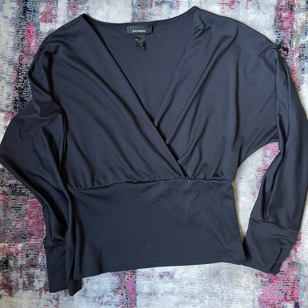 H&M Black V-Neck Top